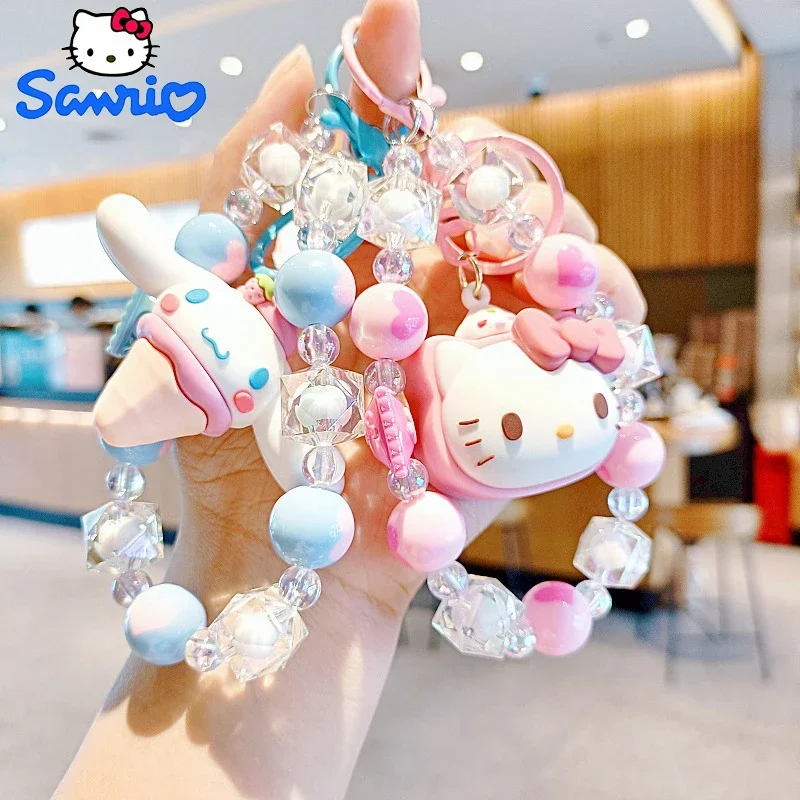 Llaveros Kawaii Sanrio Kuromi My Melody Anime llavero de dibujos animados Hello Kitty Cinnamoroll muñecas juguetes bolsa mochila colgante regalos