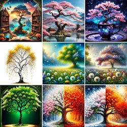 Fantasy Tree Landscape Wstępnie wydrukowany haft krzyżykowy DIY Haft Pełny zestaw Robótki ręczne Szycie Hobby Rzemiosło Biżuteria Pakiet dekoracji pokoju