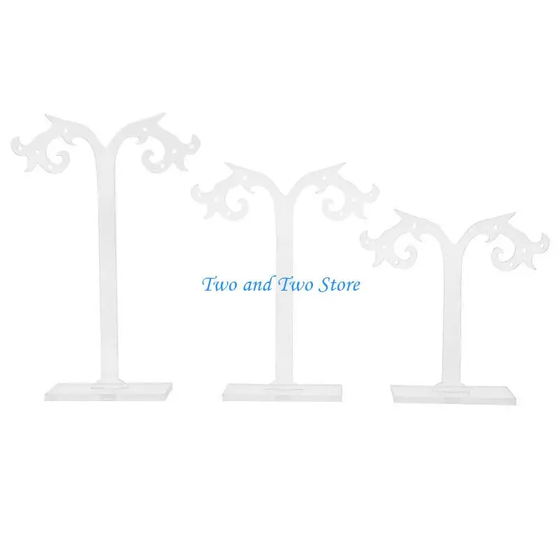 HX6F 3Pcs Acrylic Earrings Holder Earrings Jewelry Display Stand Tree Stand