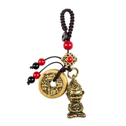 Brass Monkey Journey To The West Sun Wukong Dou Defeated Buddha Car Keychain Pendant Chinese Style Men and Women Pendant Hanging