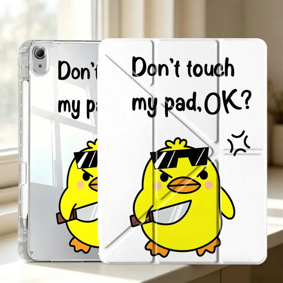 Etui na tablet z uchwytem na rysik do iPad 10. generacji 9. Air 8 M2 M3 3 11. Mini 7 6 5 Pro 13 2025 2026 12. z motywem uroczej kaczki — zdjęcie produktu 5
