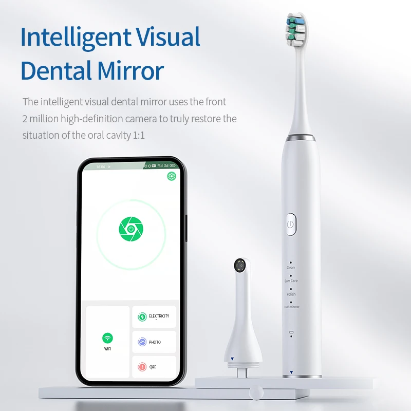 

GUANMOU Wireless Oral Endoscope Camera IP68 Waterproof Endoscope Cameras 2MP Image System Inspection Tools With Toothbrush