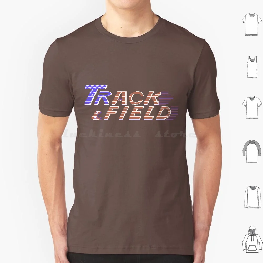 Track And Field For Commodore 64 / C64 T Shirt Big Size 100% Cotton Retrogames Retrogaming Trackandfield Video Games Retrogamer
