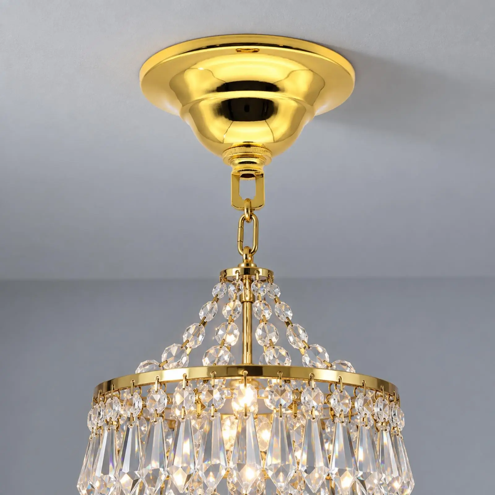 Ceiling Light Mounting Base Metal Dome Canopy with Hanging Loop for Pendant Chandelier Fixture Overhead Replacement Bracket for