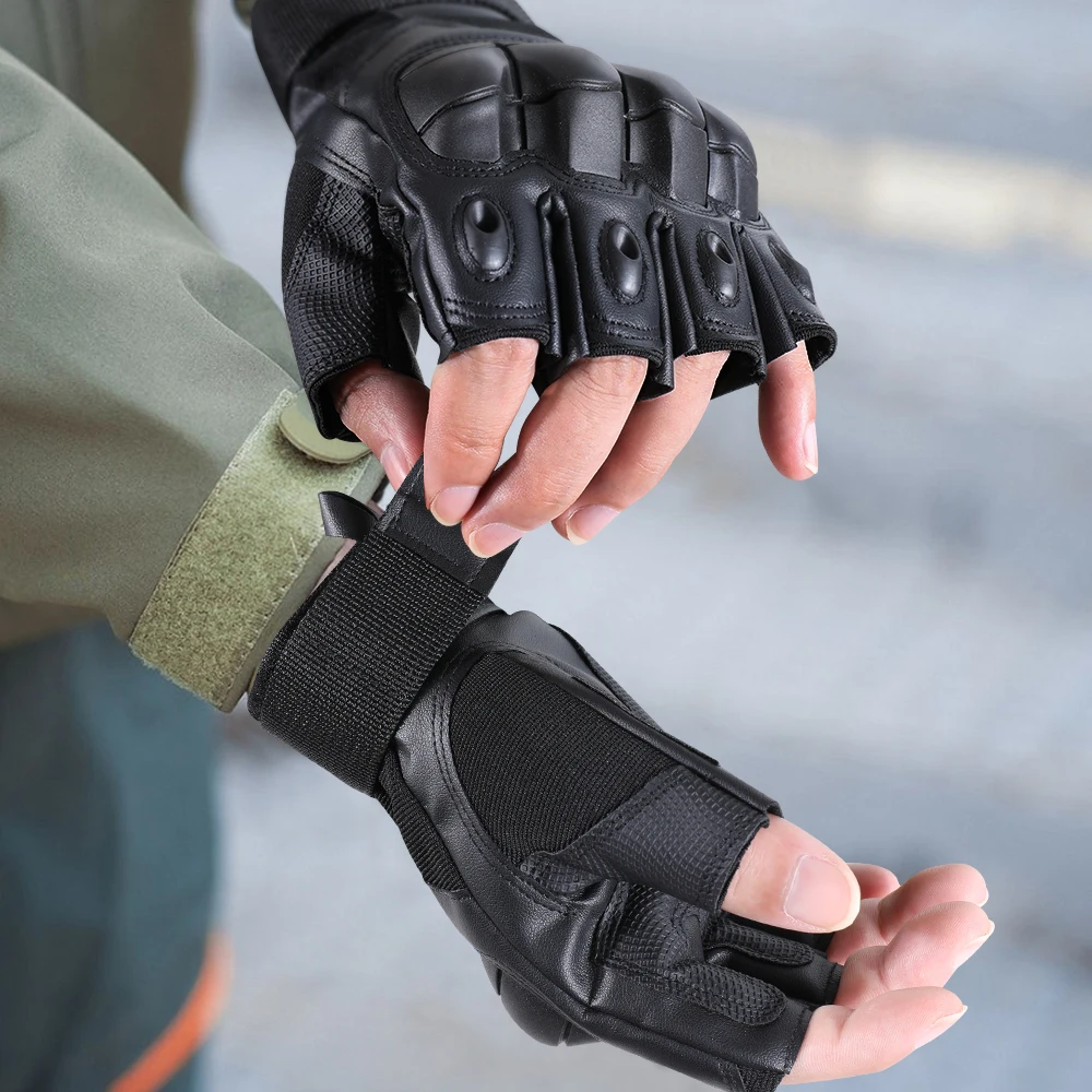 Men Cycling Gloves Half Finger Tactical Soft Shell Outdoor Training Hunting Shooting Camping Hiking Protection Motorcycle Gloves view 2