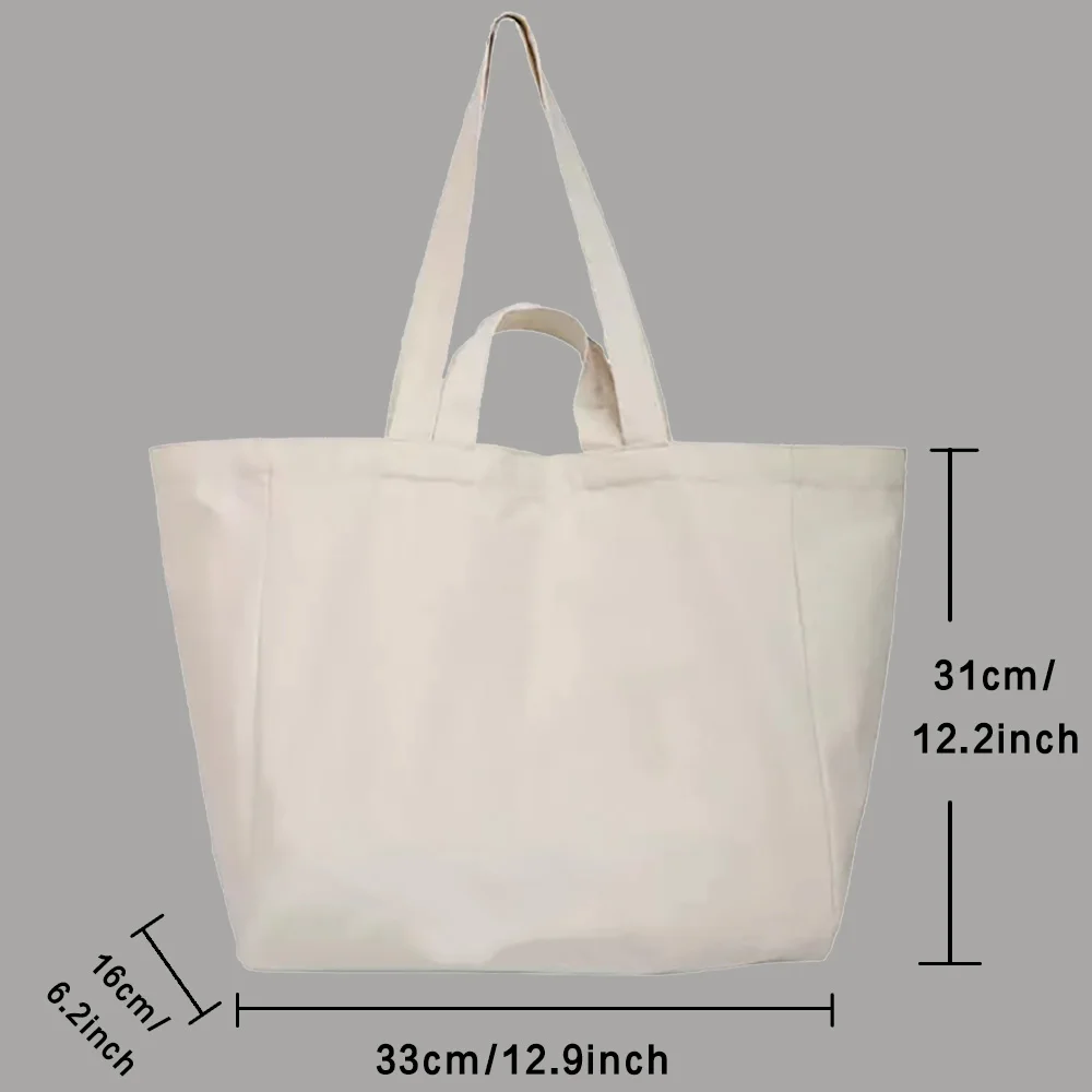 Organizador de bolsas de compras para mujer, bolso grande de lona a la moda, bolso de hombro para estudiante, serie de novia, bolsos de gran