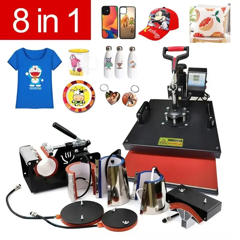 

8 in 1 Electric Heat Press Machine 15\" 38x38 Multifunctional 8 in 1 15x15 8 in 1 Heat Press Machine 38x38 Multifunctional
