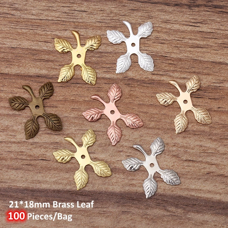 BoYuTe Metal Brass Material Leaf Plate Findings DIY Jewelry Making Accessories Supplies