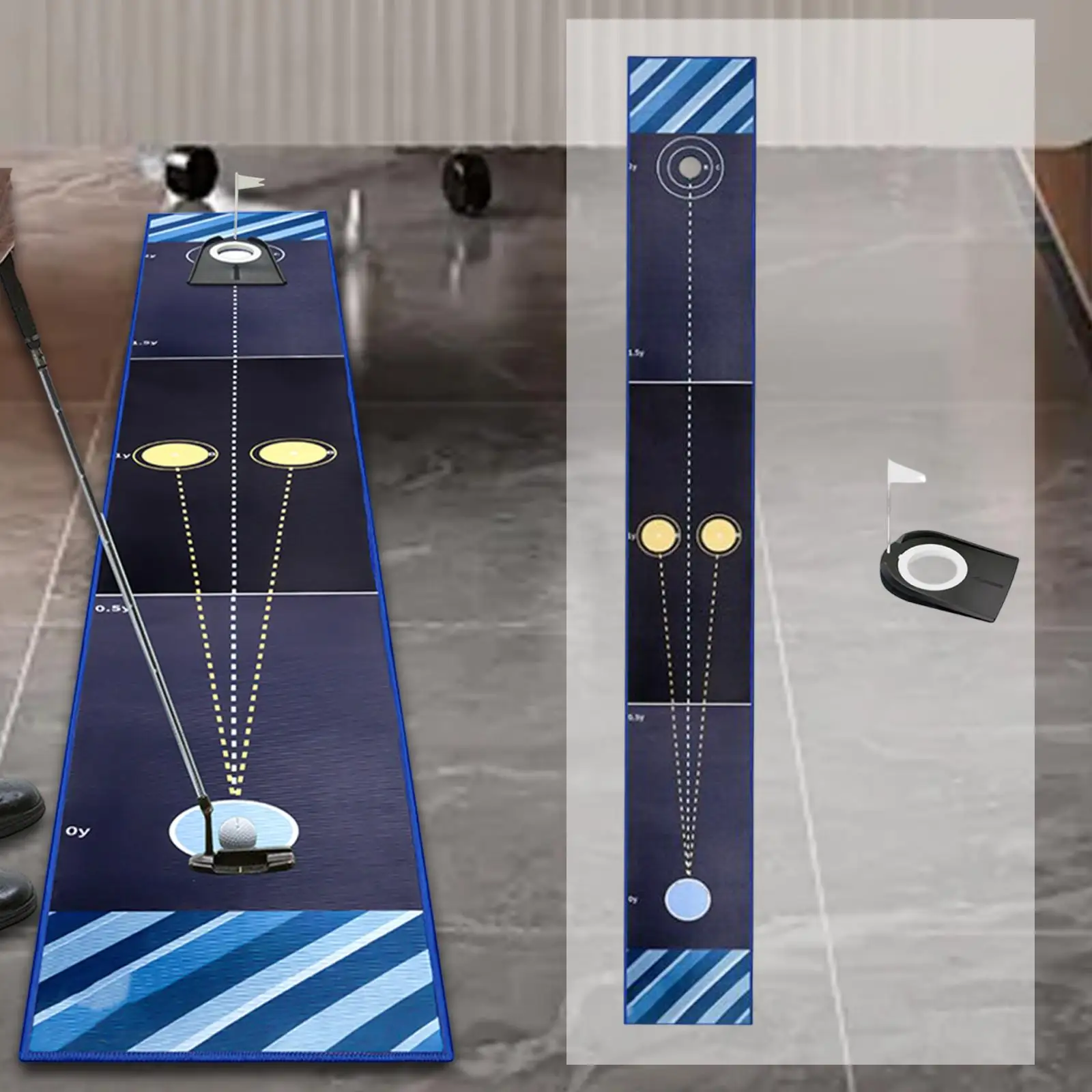 

Golf Hitting Mat Lightweight Sturdy Golf Putting Pad Indoor Outdoor Practice Aid for Office Home and Lawn