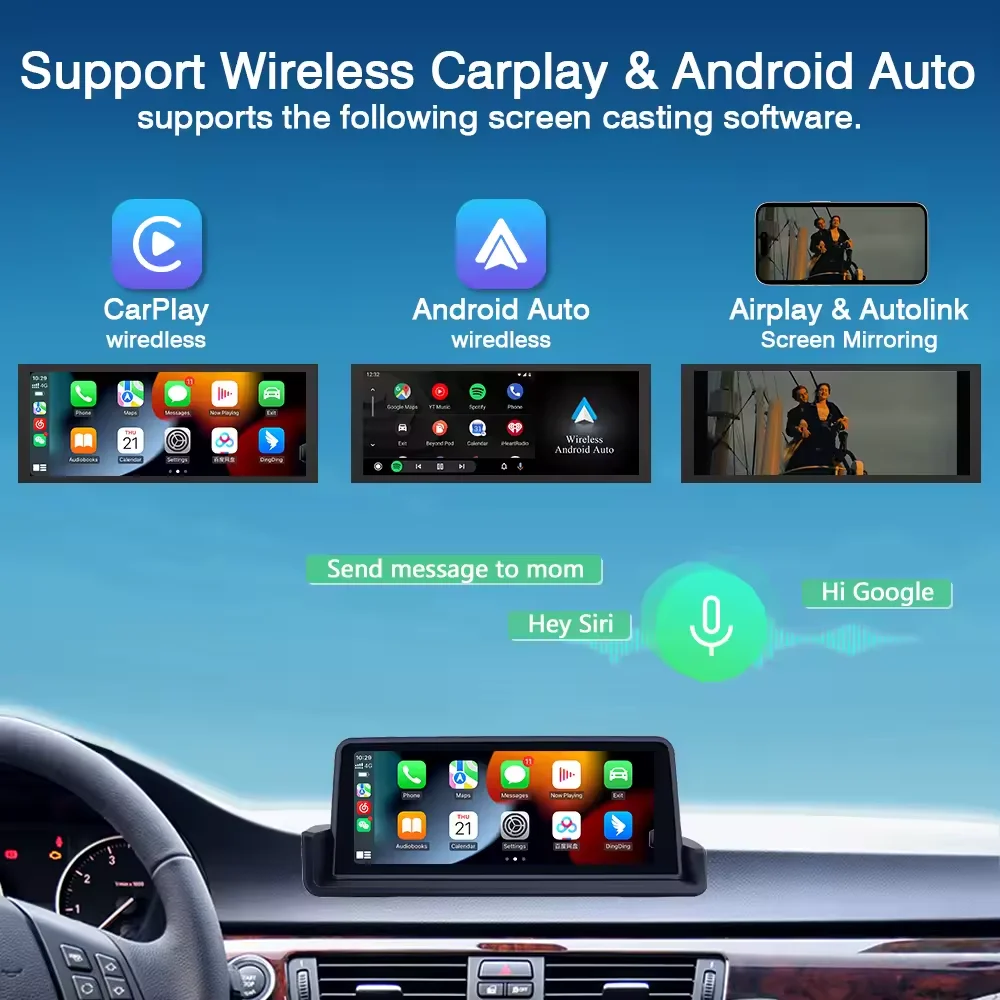 BONROAD اللاسلكية Carplay أندرويد راديو السيارة التلقائي لسيارات BMW 3 Series E90 E91 E92 E93 لينكس مشغل وسائط متعددة BT GPS شاشة تعمل باللمس