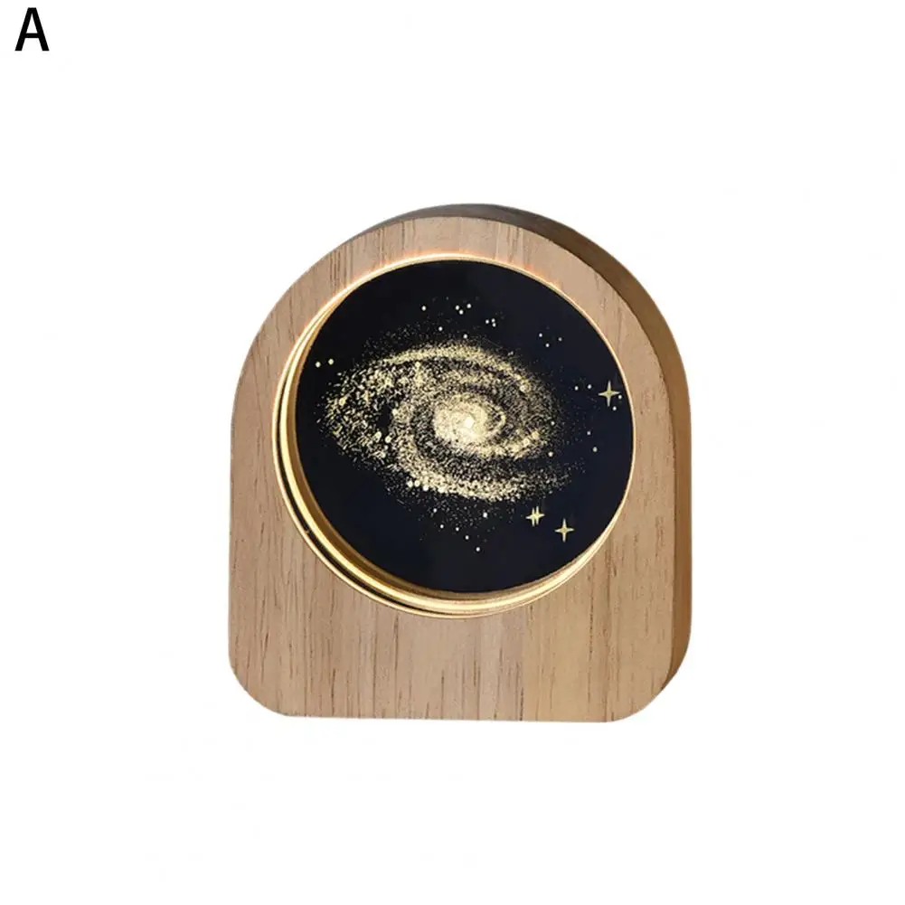 

Faux Ball Solar System 3d Ball Night Lamp with Wooden Frame Usb Powered Led Home Office Decoration Ornament Faux Sphere Decor 3d