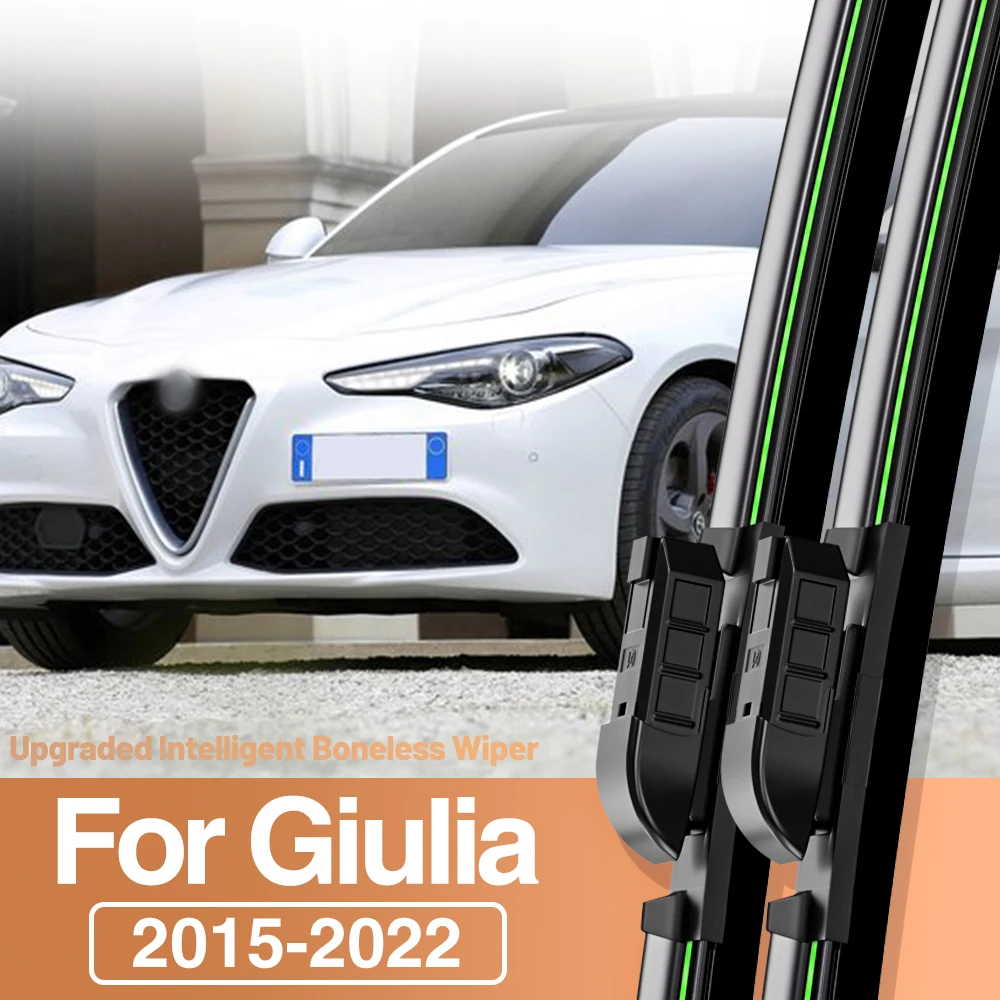 2pcs For Alfa Romeo Giulia 2015-2022 Front Windshield Wiper Blades Windscreen Window Accessories 2016 2017 2018 2019 2020 2021