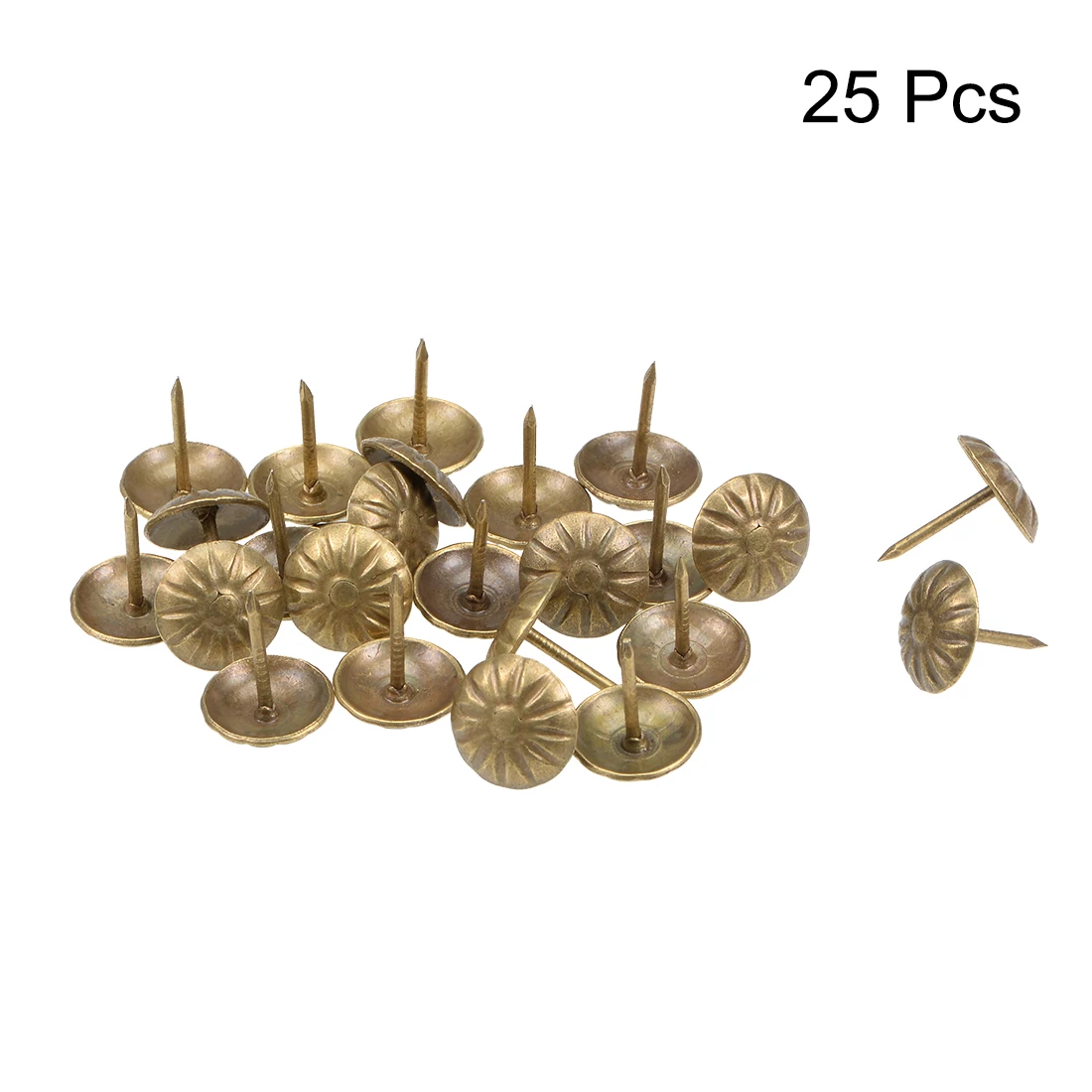 30 Pcs Upholstery Nails Tacks 11mm Head Dia Antique Round Thumb Push Pins Bronze Tone