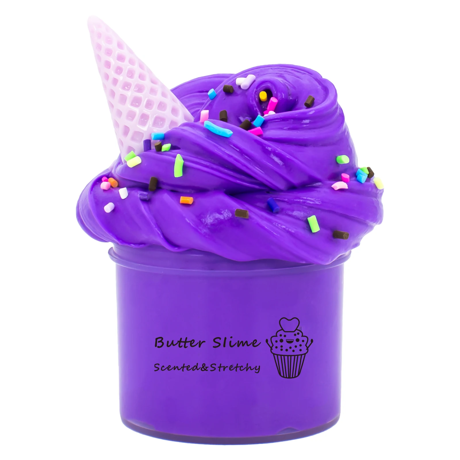 Slime de beurre parfumé de 70ML, extensible et Non collant, accessoires de cônes de crème glacée, cadeaux d'anniversaire, de vacances, de pâques, de fête, DIY Stres