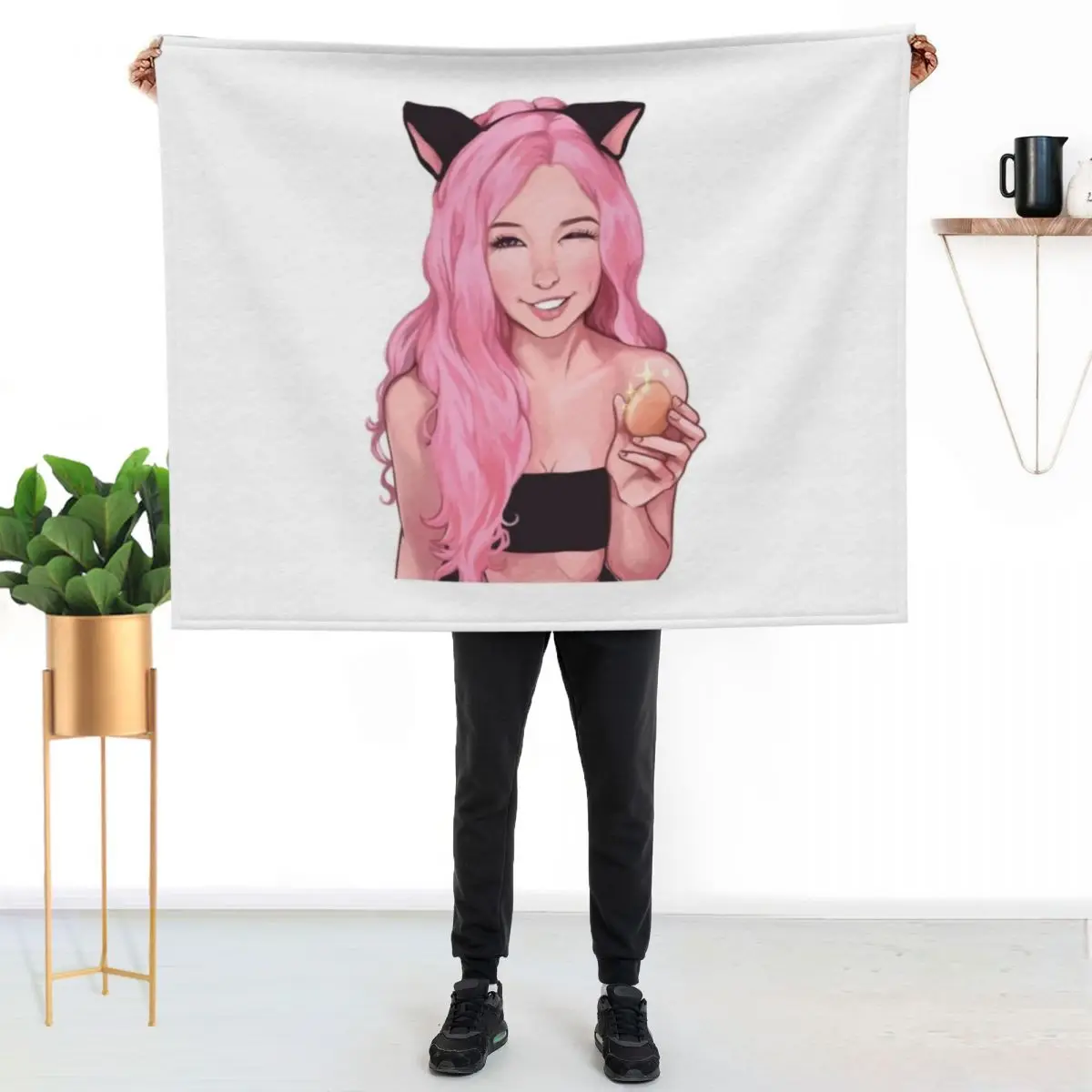 

Beautiful Belle Delphine Throw Blanket Cozy Microfiber Throw Blanket for Home Bedroom
