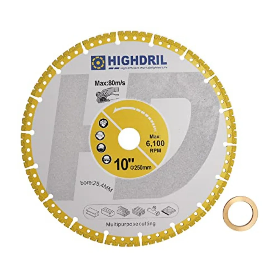 

Diamond Mental Cutting Blade 0/0mm Heavy Duty All-Purpose Cutting/Grinding for Rebar Sheet Metal Angle Iron Stainless Steel