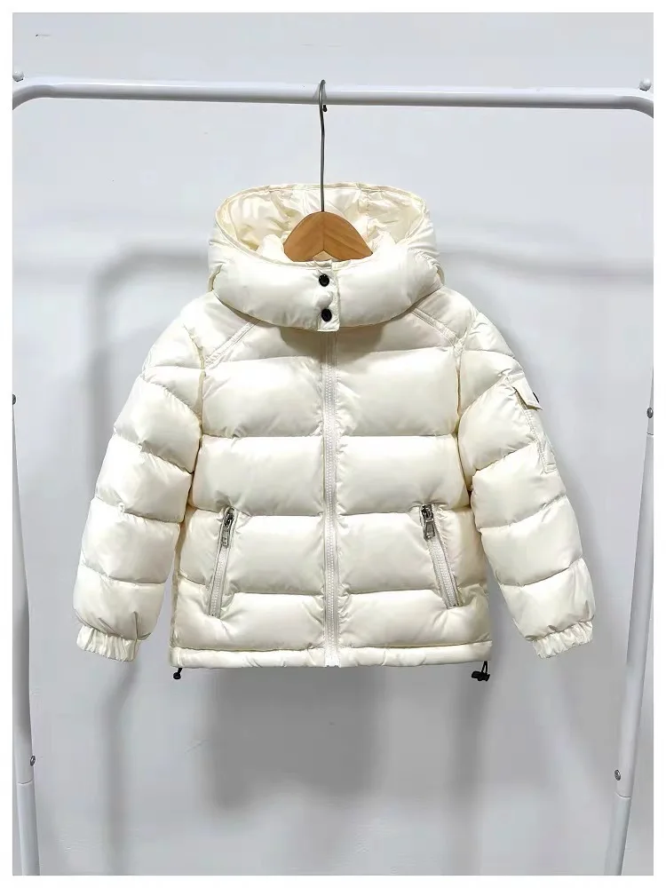 ZOETOPKID 4-14 Jahre Mädchenjacke Winter Neue Einfarbige Dicke Warme Kapuzenjacke mit Reißverschluss für Teenager Jungen Baumwoll-Daunenjacke – Detail 2