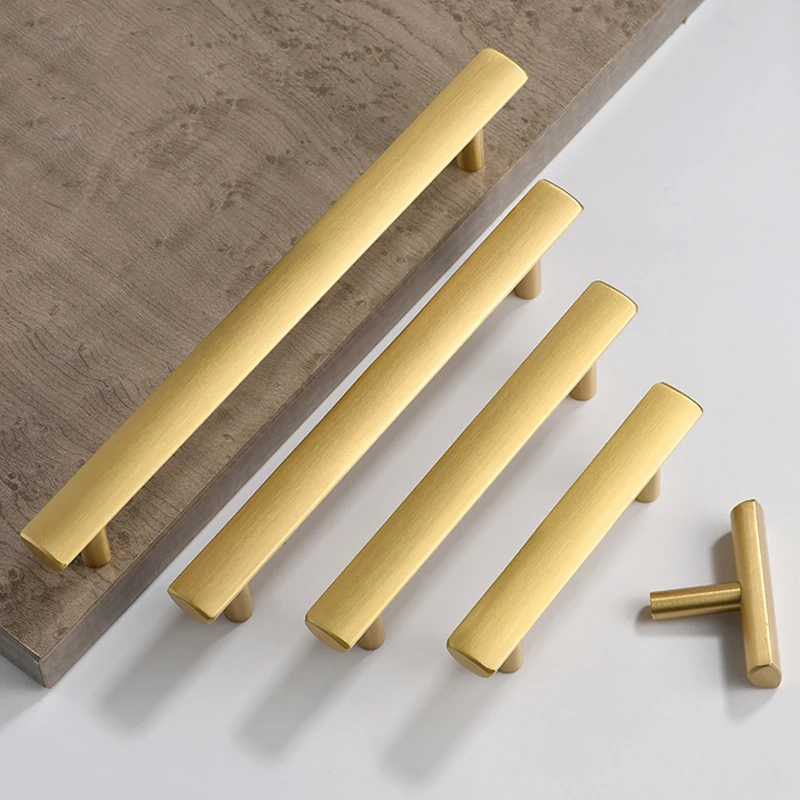 Brand New 4PCS Solid Pure Brass European Furniture Handles Drawer Pulls Cupboard Wardrobe Kitchen Dresser Shoe TV Cabinet Pulls