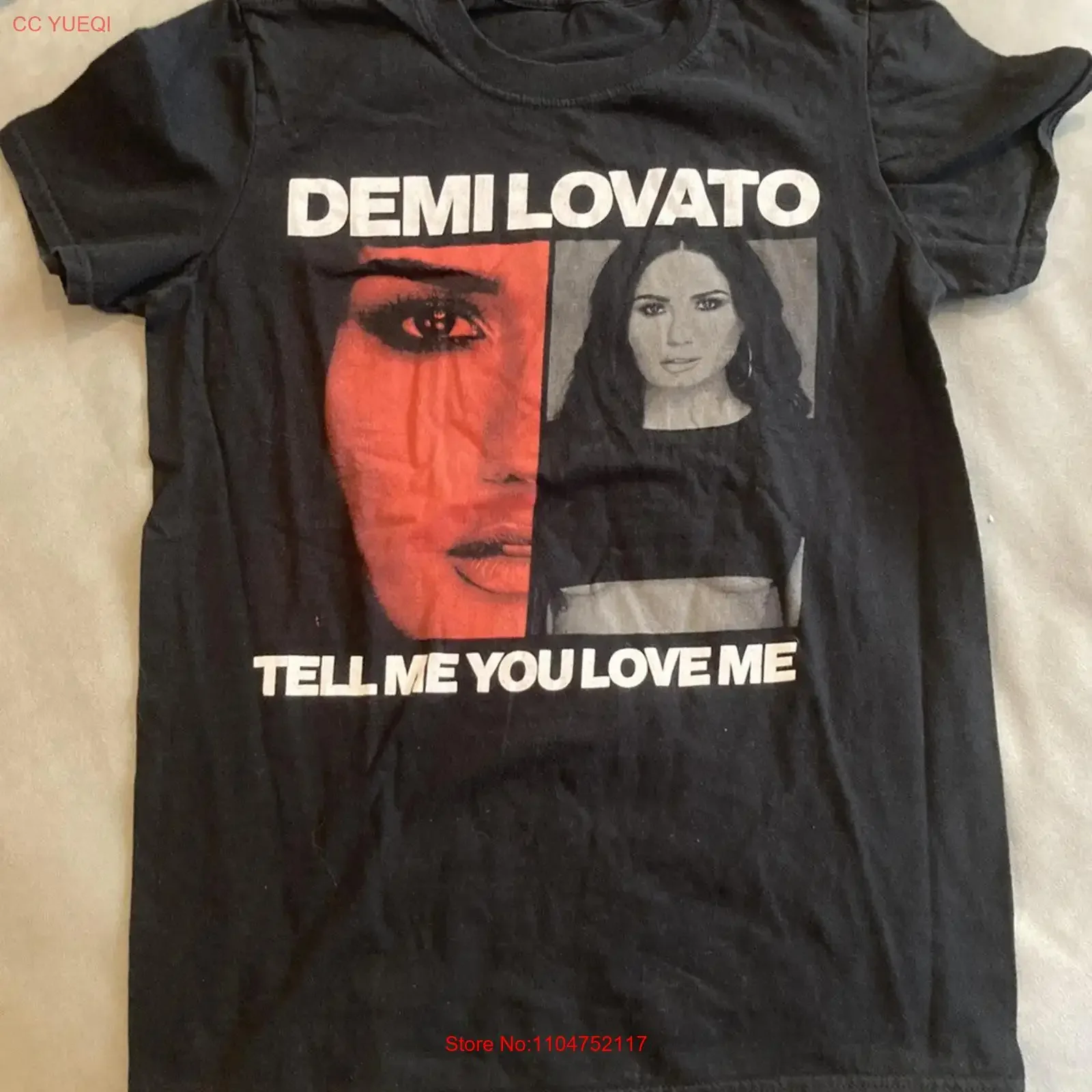 Demi Lovato Tell Me You Love Concert T Shirt M L See Measurements long or short sleeves vintage Washed Slightly