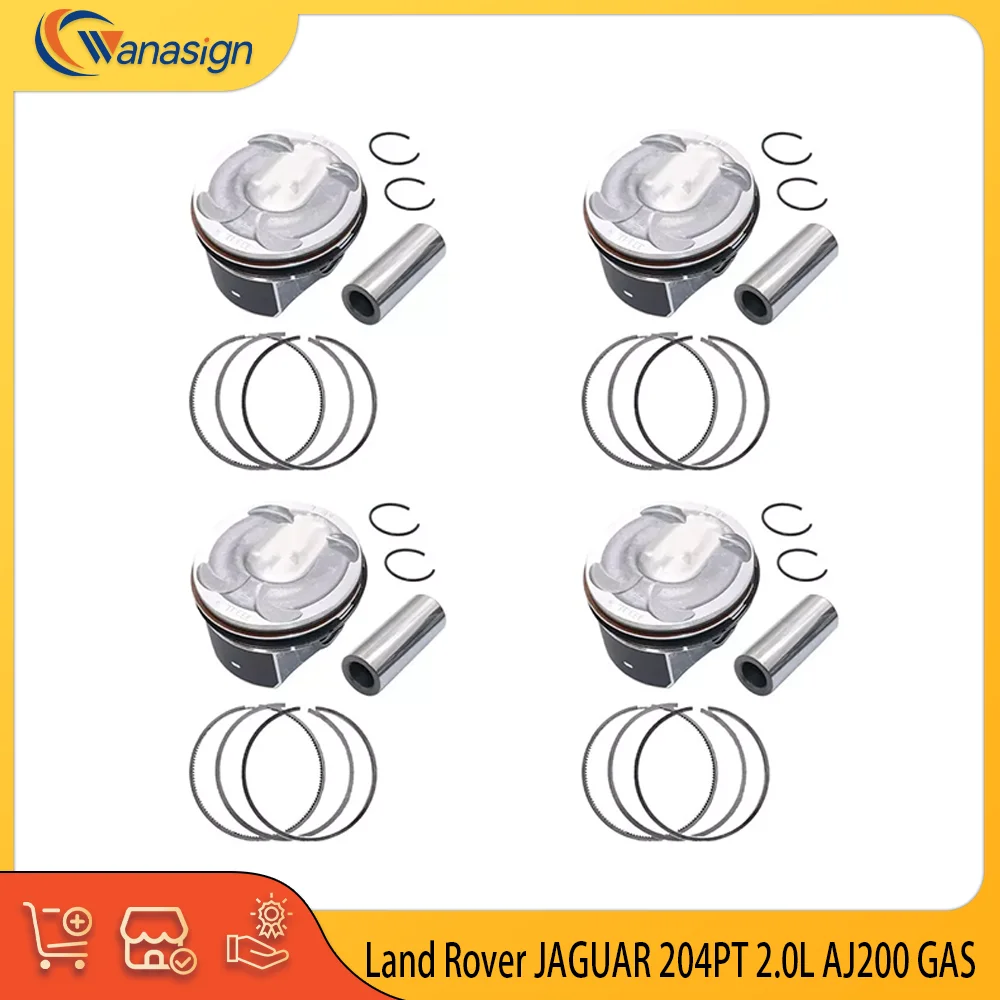 AUTO Engine Piston & Rings Kit STD For Land Rover JAGUAR 204PT 2.0L L4 2.0 L T Turbo AJ200 Petrol 2011-2024