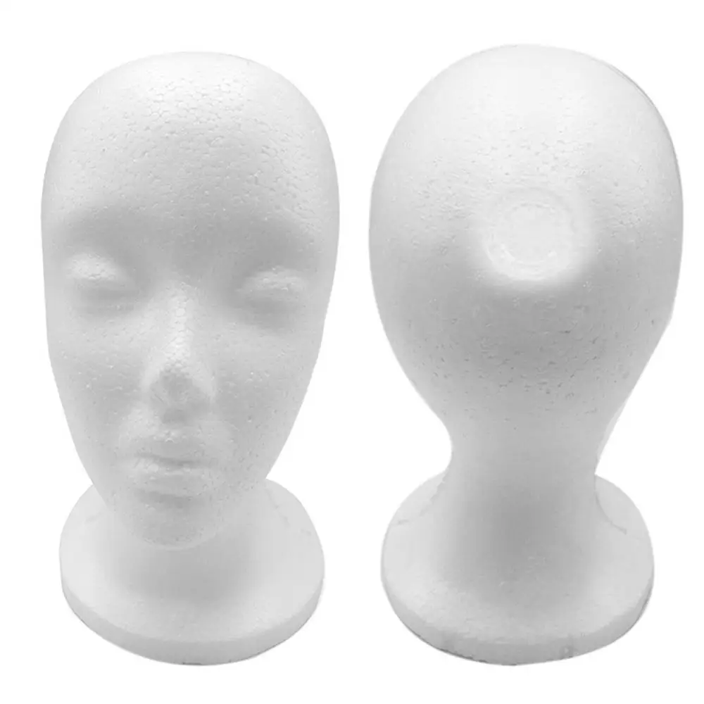 27*15.5cm Wig Hair Holder Rack Female Mannequin EPS Foam Head Mold Hat Shelf DIY Headwear Display Model Styling Tool For Salon