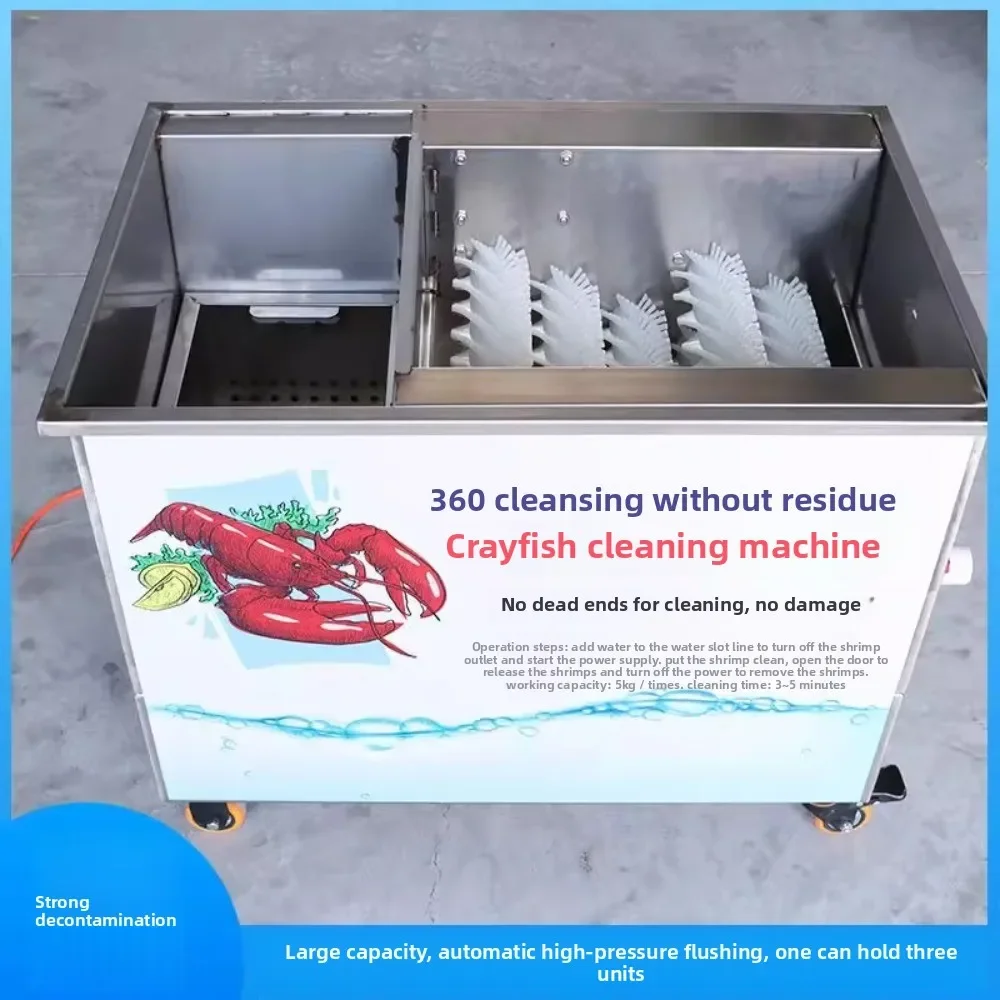 Best-s Fully Automatic Commercial Crayfish Snail Stall Seafood Self-service Physical Imitation Artificial Brush Cleaning Machine