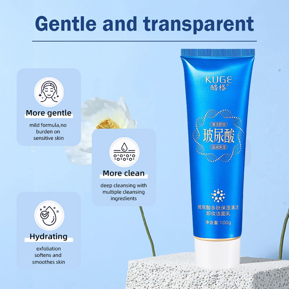 

Очищающее средство для лица с пептидом гиалуроновой кислоты, удаление черных точек, очищение пор, контроль жирности, увлажняющий пузырь, уход за кожей, умывальник для лица