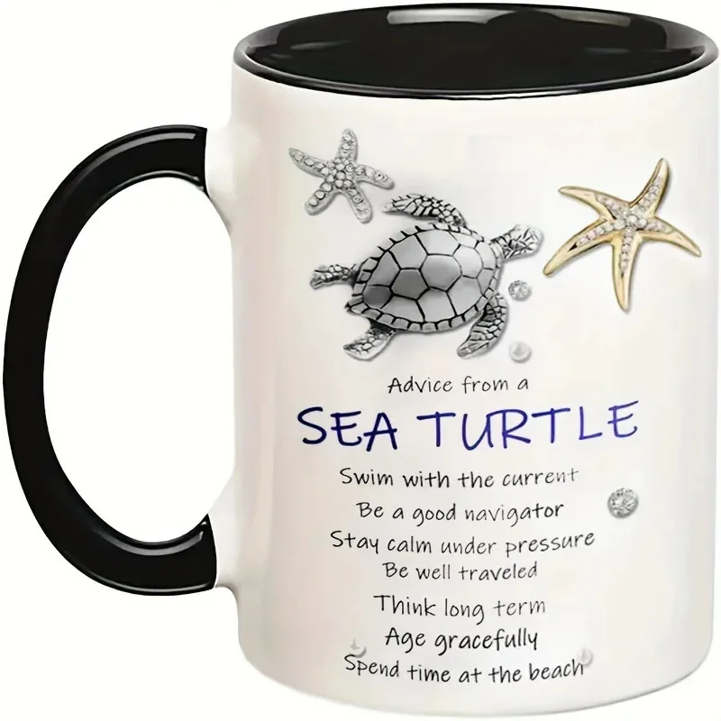 2024 Cross-border New Turtle Starfish Personalized Office Water Cup Fun Home Coffee Cup Breakfast Milk Cup