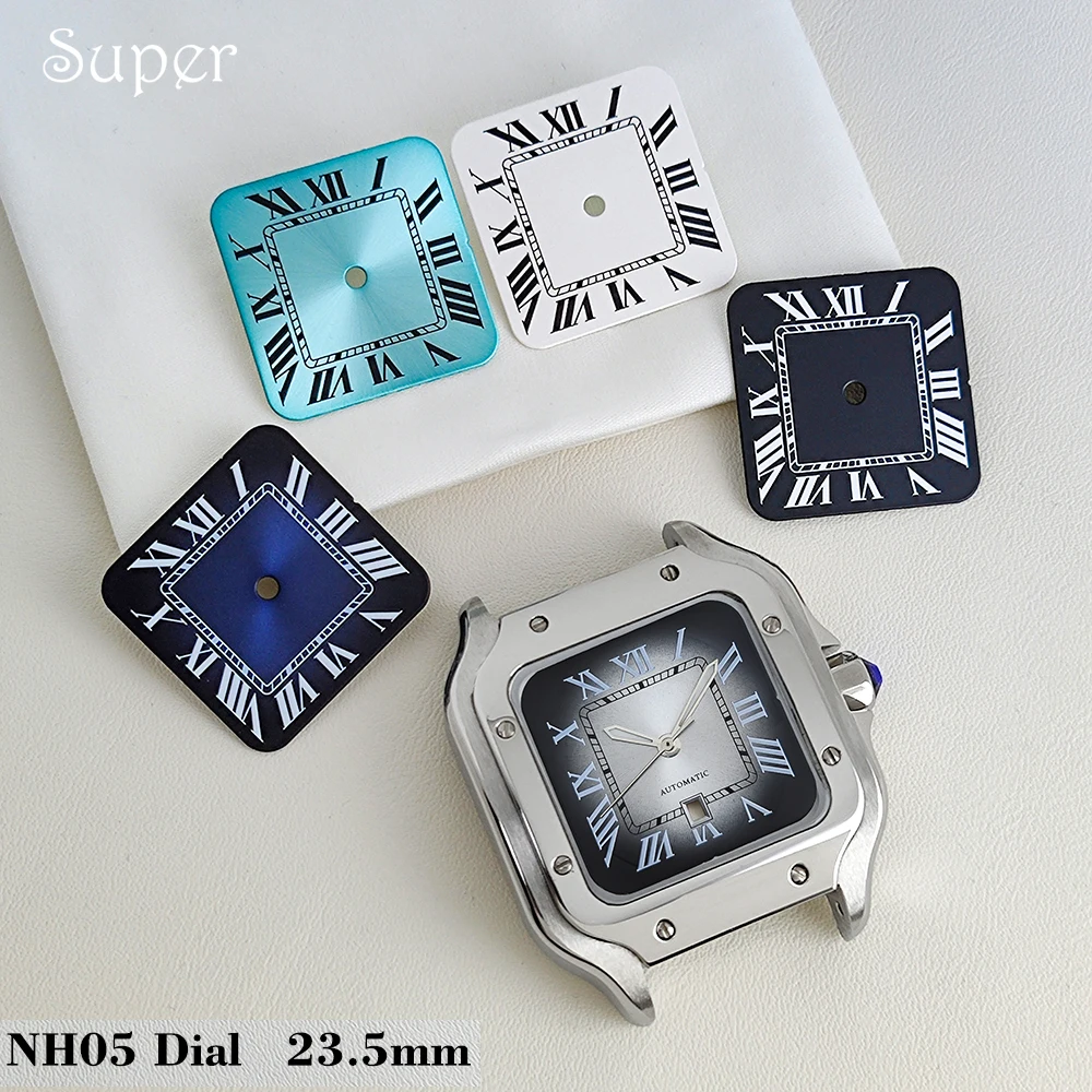 SUPER NH05 Watch 23.5mm Dial Six O'Clock Date Window Support Logo Customization Fit NH05 Automatic Movement 33.5mm Case