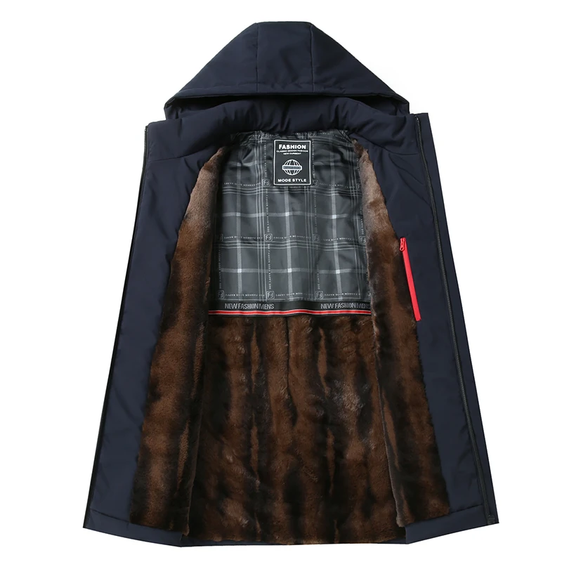 

Новая флисовая теплая зимняя куртка, мужская парка с капюшоном, мужская зимняя флисовая подкладка с графеновой подкладкой, толстое хлопковое стеганое пальто