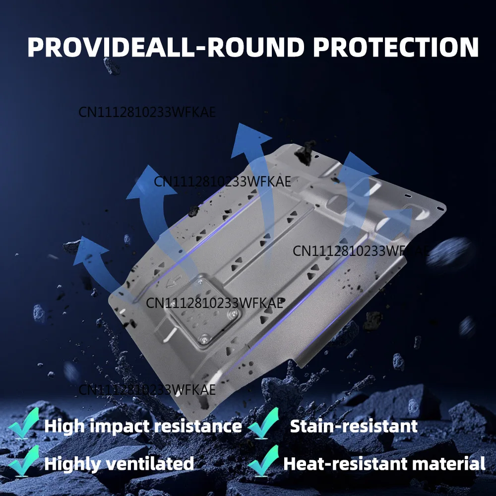 Car modification parts, suitable for Ford F150 splash board set transmission, skateboard gearbox 1.2mm