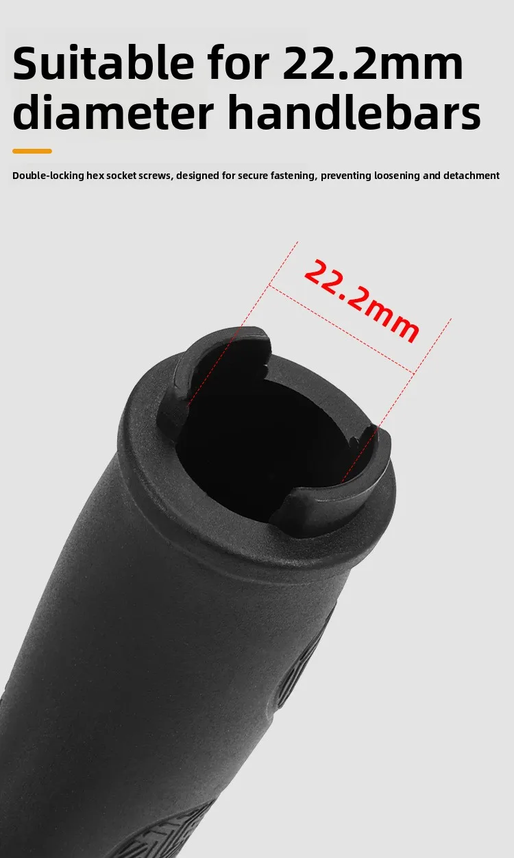 Ein Paar Fahrradlenkerüberzüge, faltbare Gummi-Co-Griffe, lange und kurze ergonomische beidseitig verriegelbare Griffe – Detail 7