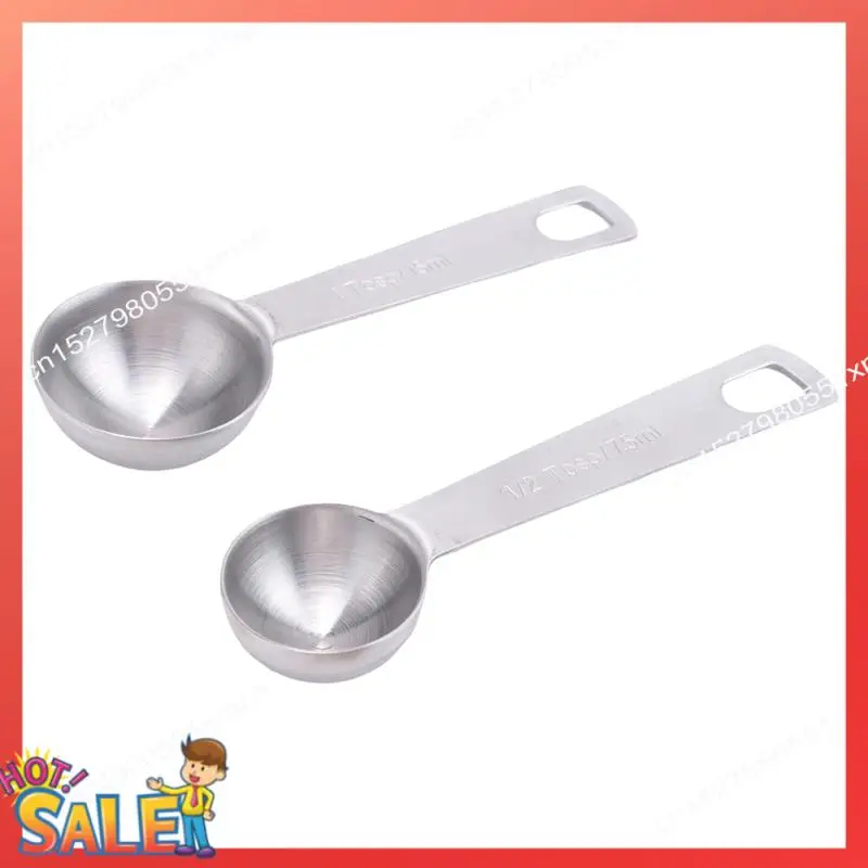 ABCL Measuring Spoons, Stainless Steel Measuring Spoons Cups Set, Small Tablespoon With Metric And US Measurements, Set Of 6 For
