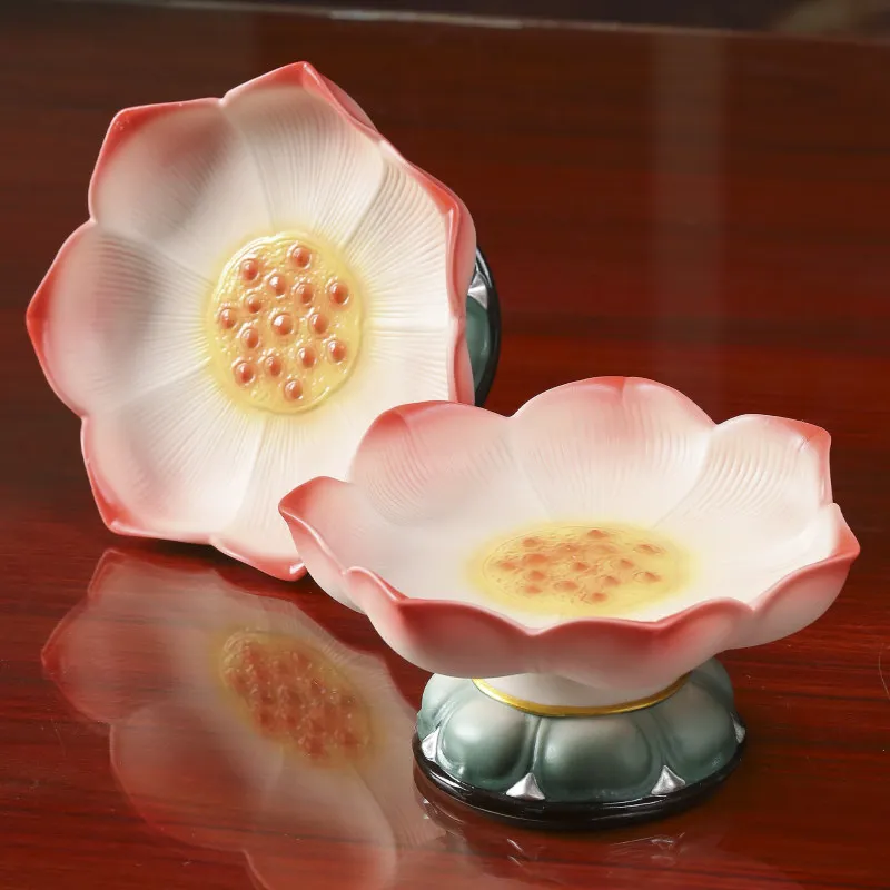 

DSA Fruit plate Household Buddha front supply fruit plate Ceramic tribute plate for God of Wealth fruit supply