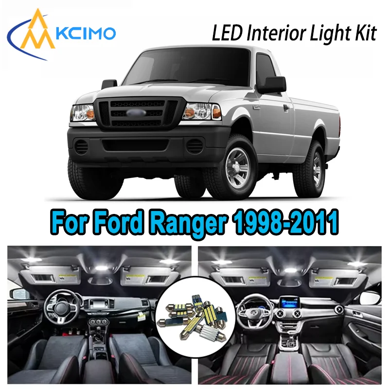 

For Ford Ranger 1998-2011 1999 2000 2001 2002 Premium Bright LED Interior Dome Map Trunk Light Kit Car Led Lamps Canbus No Error