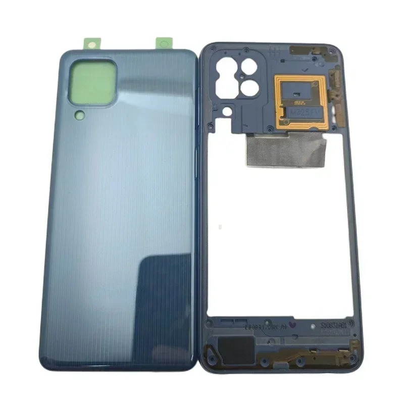 Middle Frame with Power Volume Button+Battery Cover Door Replacement Parts for Samsung Galaxy M32 4G M325 M325FV