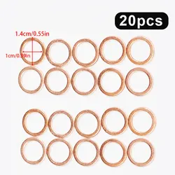 10/20X 10mm M10 Motorcycle Hose Washers Motorcycle Brake Hose Braided Clutch Banjo Seal Copper Crush Washer Accessories Tools