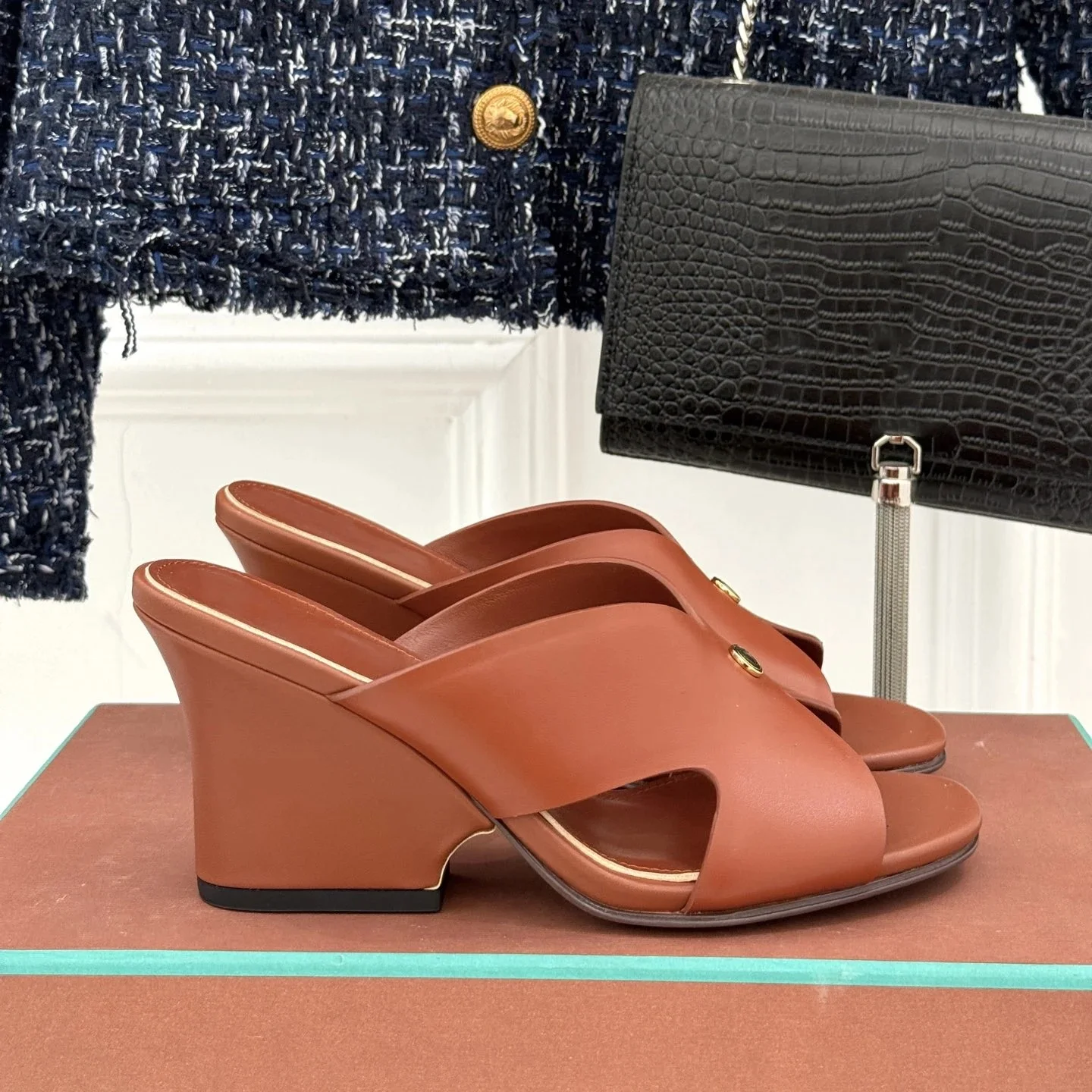 

Женская обувь, размеры 35–41, сетчатые тапочки из натуральной кожи с кристаллами, летние шлепанцы на высоком каблуке, туфли-лодочки, дизайнерская обувь Zapatillas De Mujer