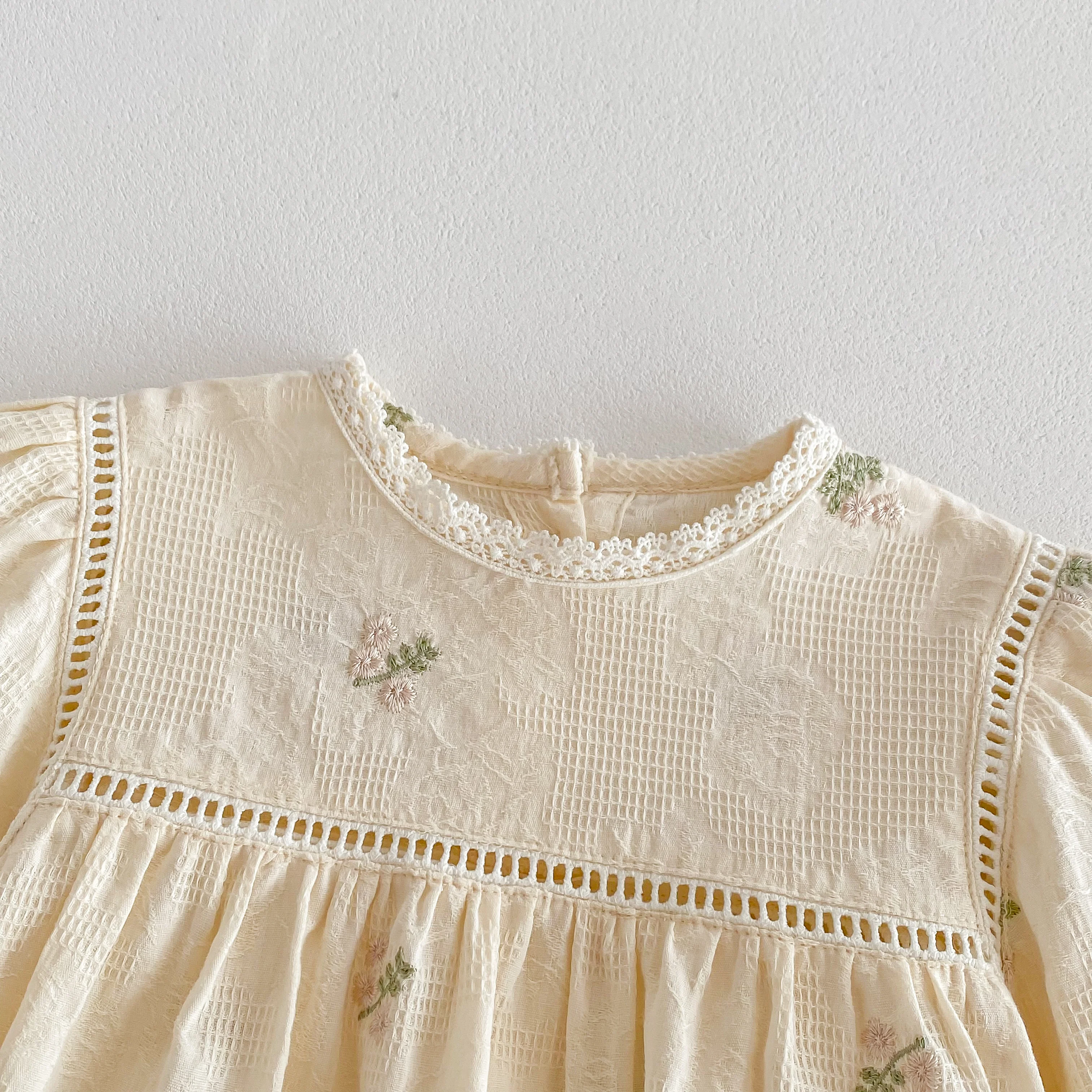 Girls' Korean-style Spring and Autumn Floral Long-sleeve Princess Dress, Trendy Baby and Toddler Dress 3