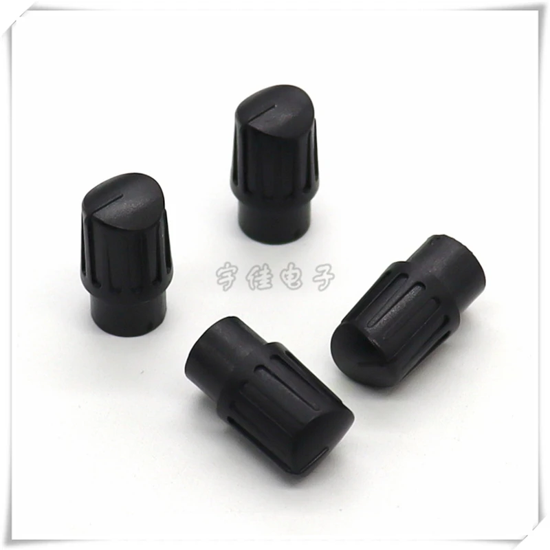 10PCS Black Striped Half Shaft Knob Potentiometer Knob Cap D Axis Encoder Knob Cap Power Amplifier Plastic Knob