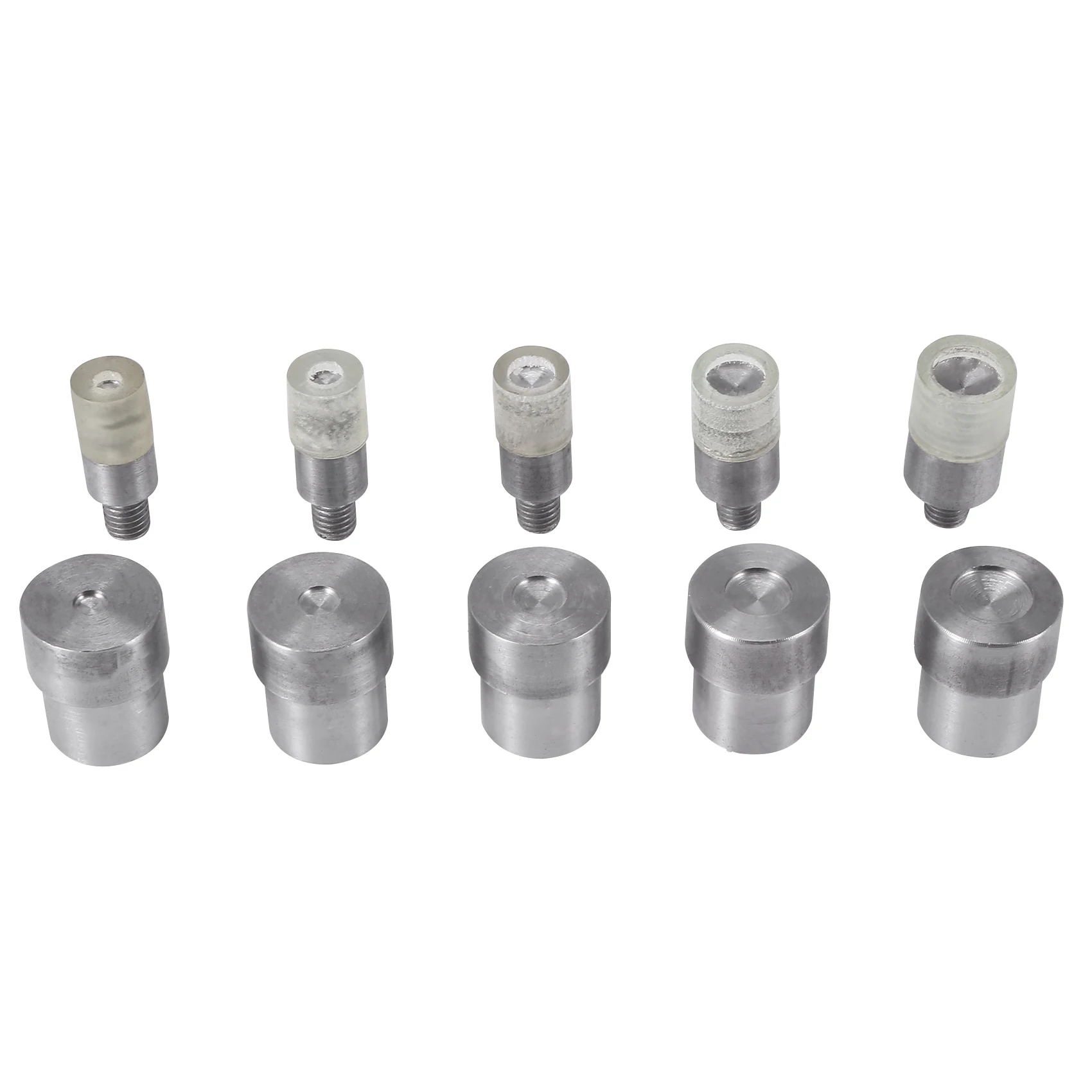 5 Sets Double Caps Rivets Dies(5mm/6mm/8mm/10mm/12mm)