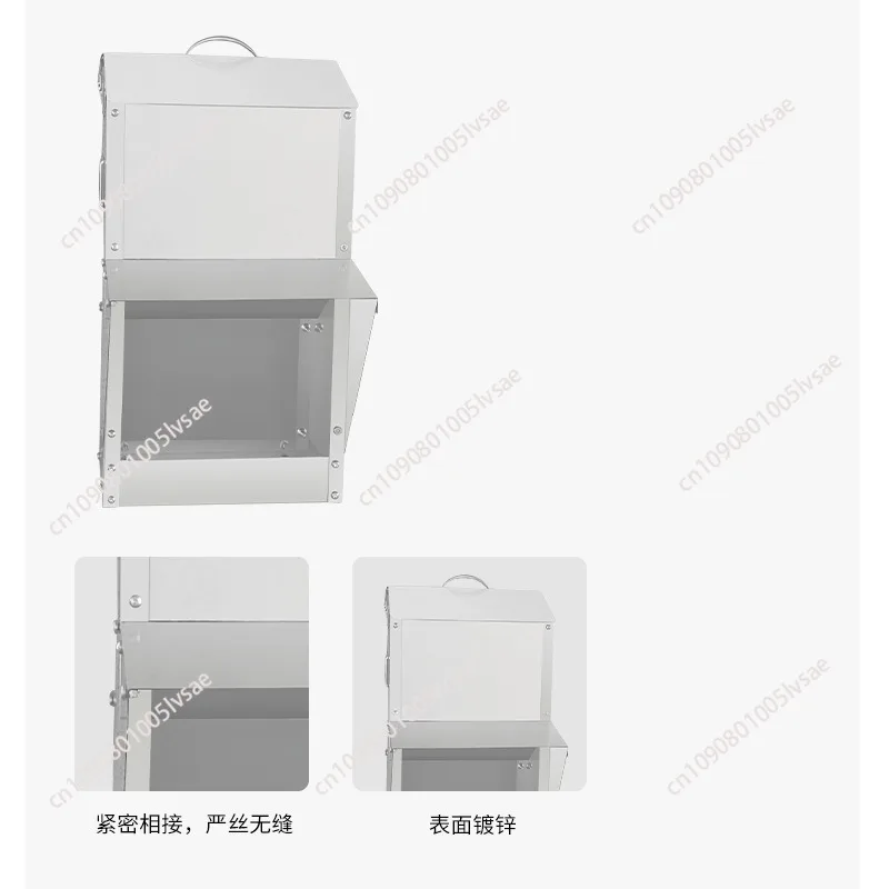 Dog food trough hanging type, outdoor rainproof galvanized spray type with lid dog food utensils