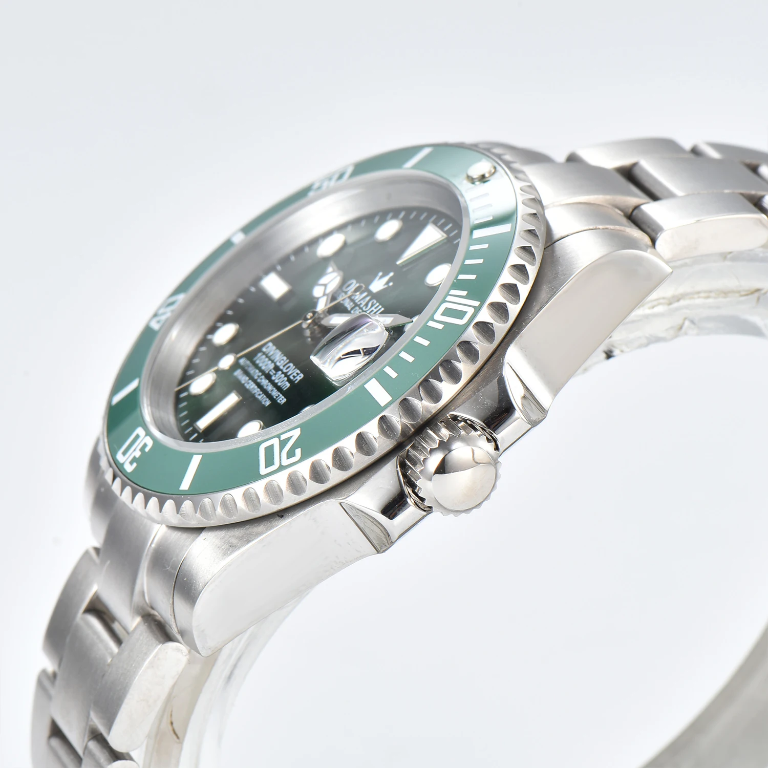 ساعة أوتوماتيكية 40 مللي متر خمر كرونوغراف عادية مضيئة تاريخ عرض مقاوم للماء الياقوت الكريستال تخصيص NH35 ساعة رجالي