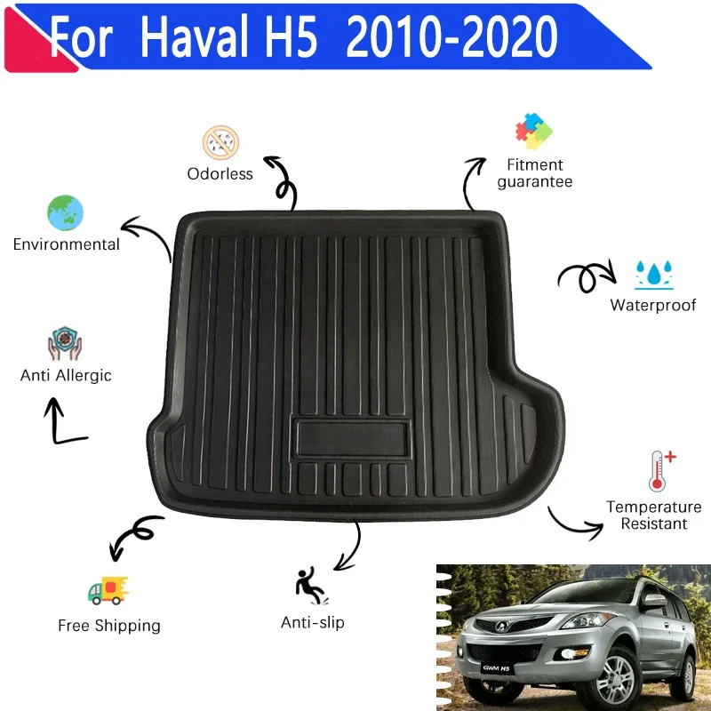 

Car Trunk Mat for Great Wall Haval H5 2010~2020 2018 Auto Anti-slip Mats Rear Cargo Tray Trunk Easy Clean Pads Car Accessories