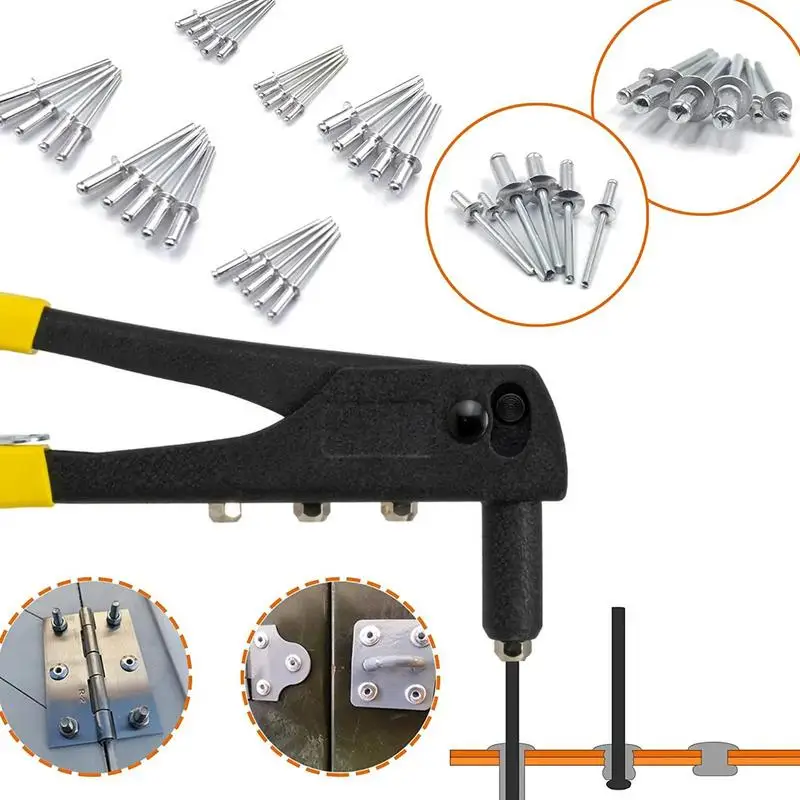 Heavy Duty Hand Rivet tool Single Hand Manual Rivet Removal Tool Light Weight Blind Rivet Nut Setting Tool Kit Home Repair Tools