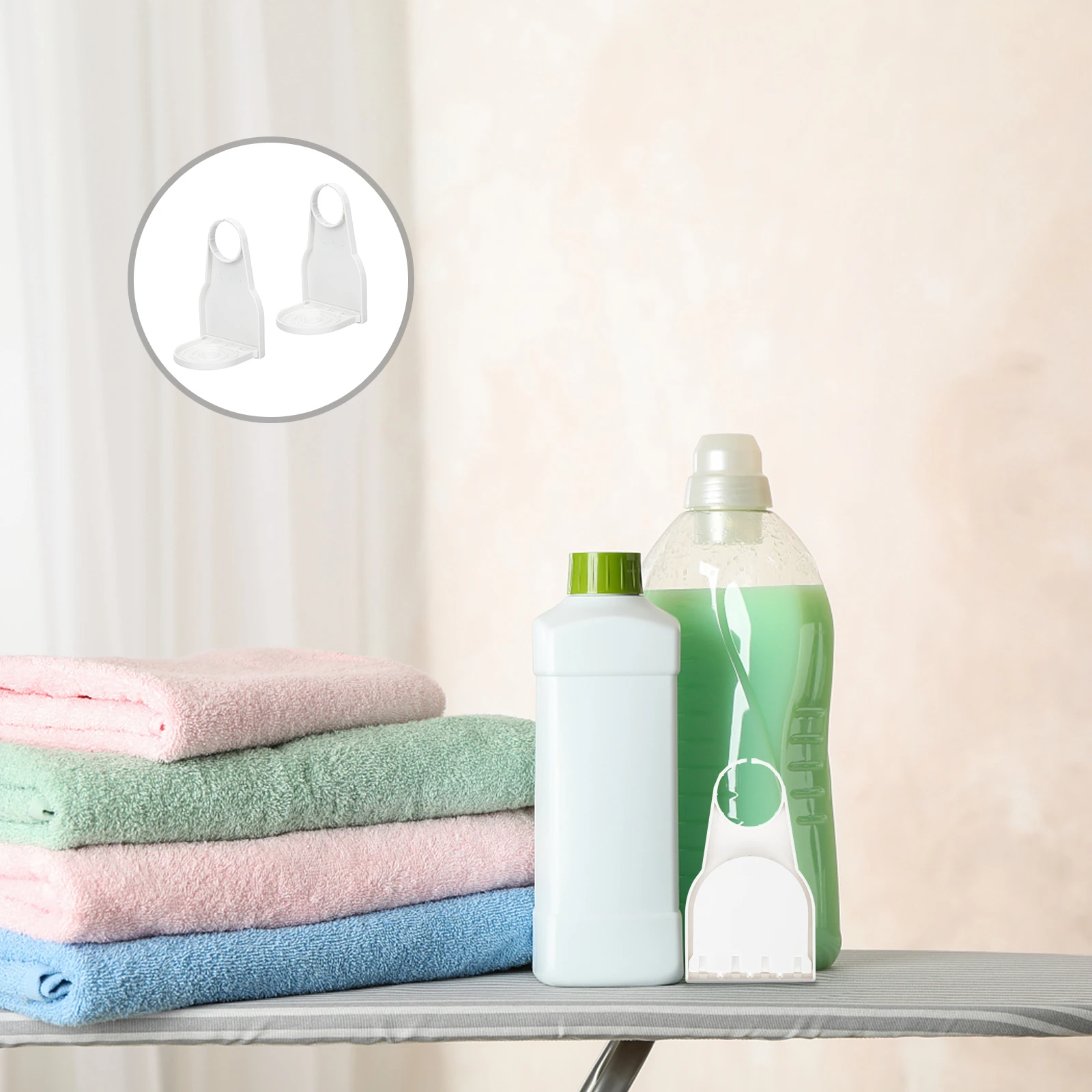 

2Pcs Laundry Supply Drip Collection Tray Easy to Install Plastic Detergent Cup Holder Laundry Cup Holder