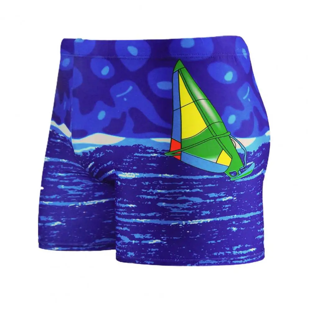 Swimming Trunks Print Quick Dry Great Stitching Compact Summer Trunks for Swimming Pool