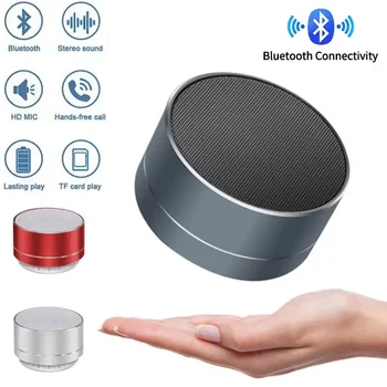 Mini haut-parleur en métal Bluetooth sans fil Portable voitu...