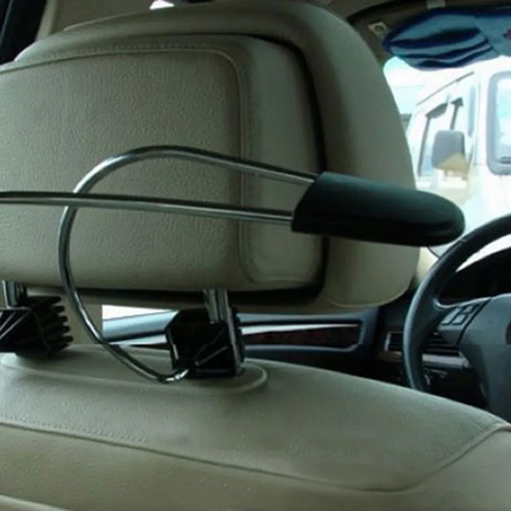 

Vehicle Back Seat Clothes Hanger Sturdy Car Headrest Coat Rack Wrinkle Free Organizer for Coats Blouses Overcoats Sweaters