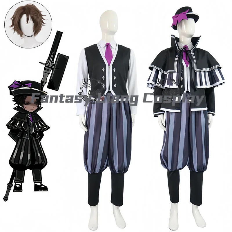 

Game Limbus Company Oufi Association Heathcliff Cosplay Costume Wig For Men Accessories Halloween Party Carnival Stage Clothing